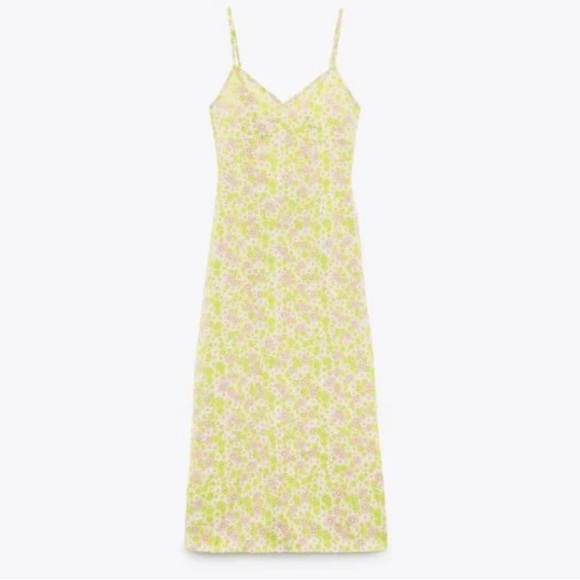 Zara Retro Floral Open Back MIDI Dress - Picture 2 of 12